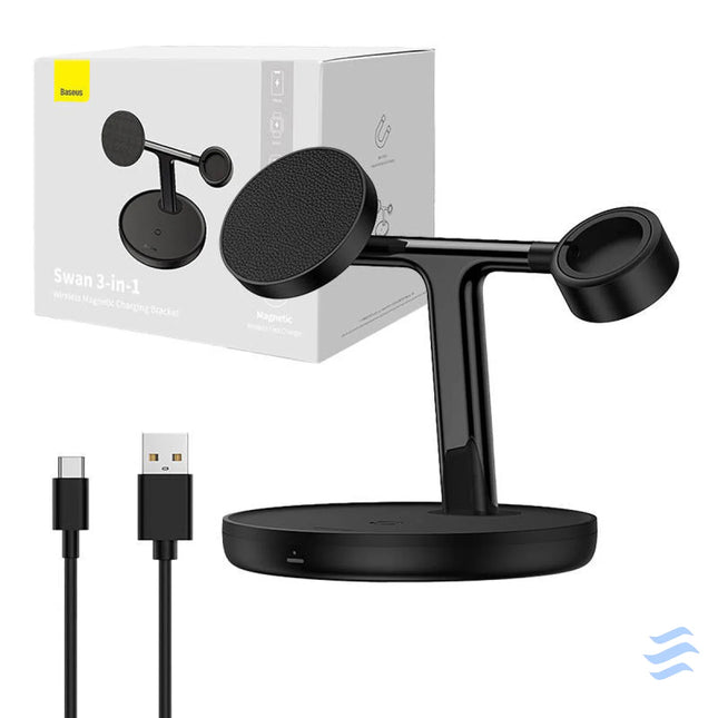 Magnetic Charging Bracket Baseus Swan 3 in 1 20W (black) Wireless chargers