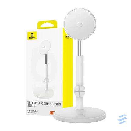Magnetic Desktop Phone Stand Baseus MagPro (white) Straps mounts and holders