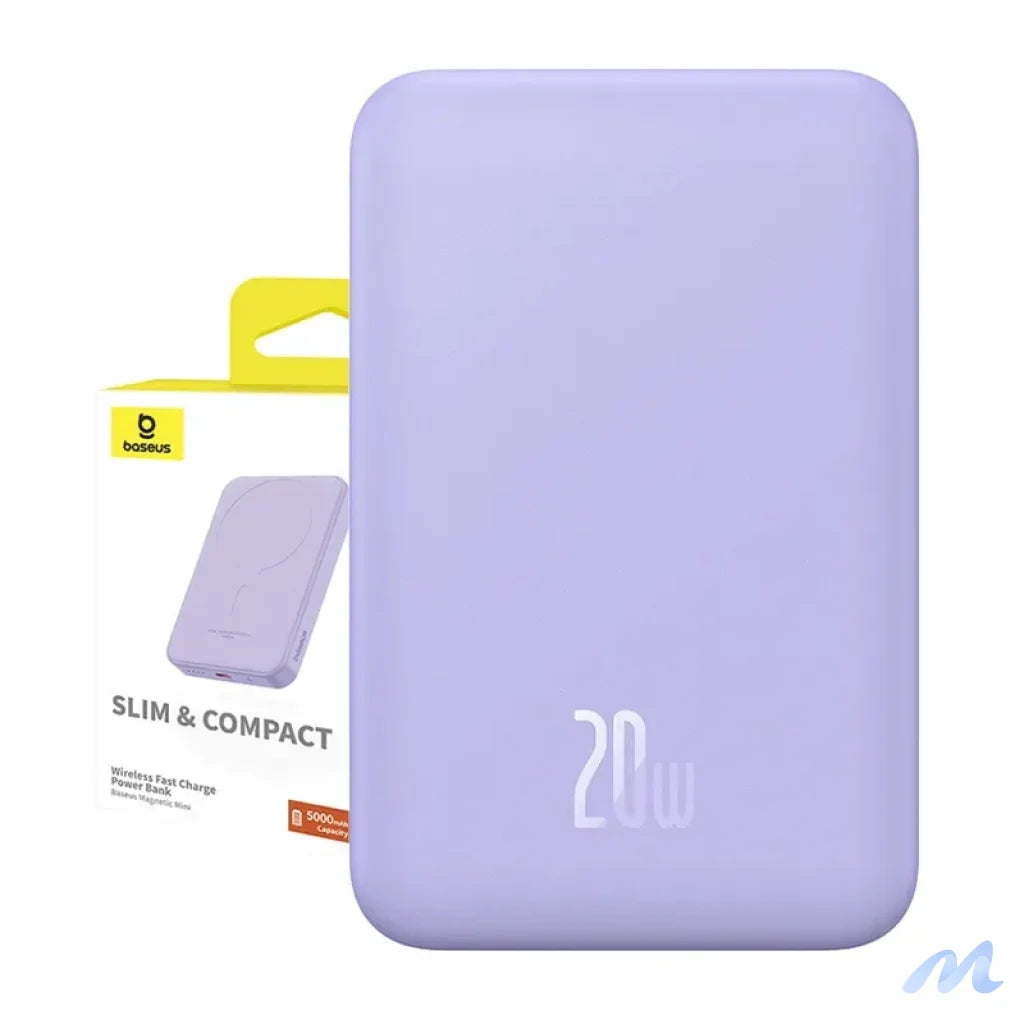 Magnetic Mini Powerbank Baseus 5000mAh 20W (purple)