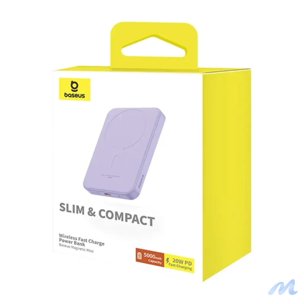 Magnetic Mini Powerbank Baseus 5000mAh 20W (purple)