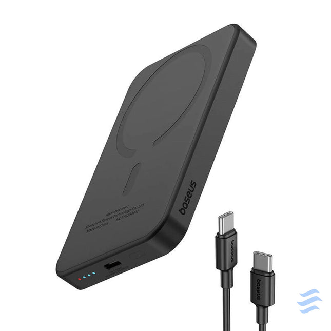 Magnetic Mini Powerbank Baseus 5000mAh USB C 20W (black) Powerbanks