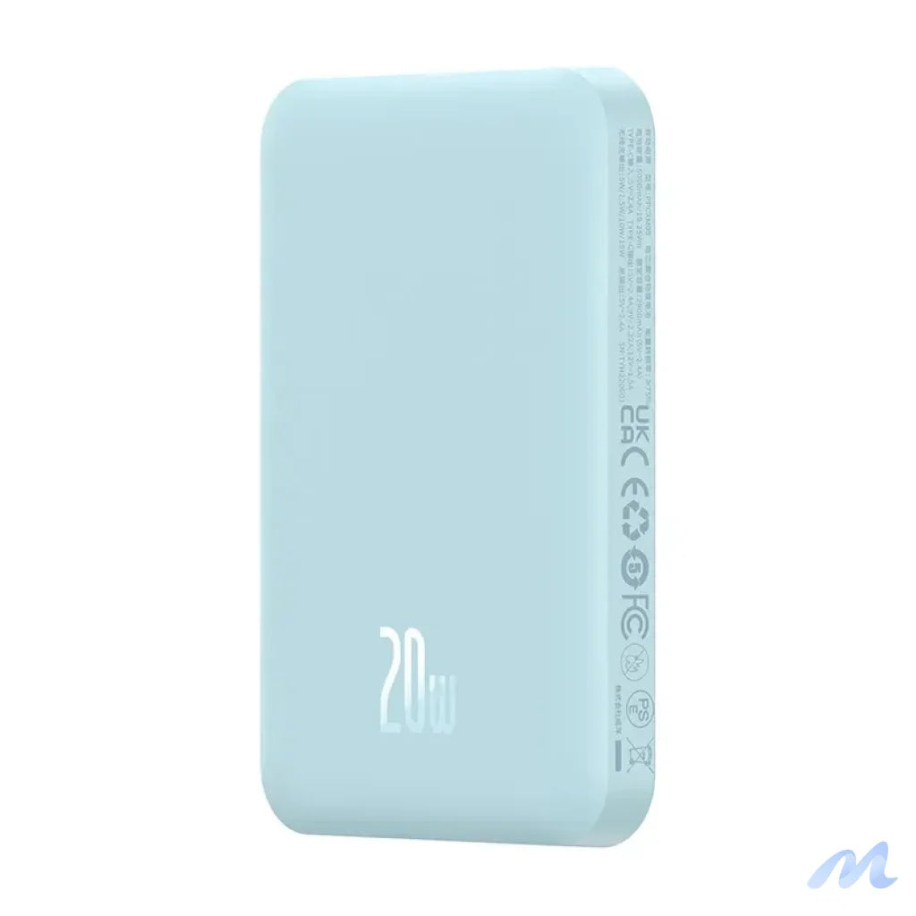 Magnetic Mini Powerbank Baseus 5000mAh, USB-C 20W (blue)