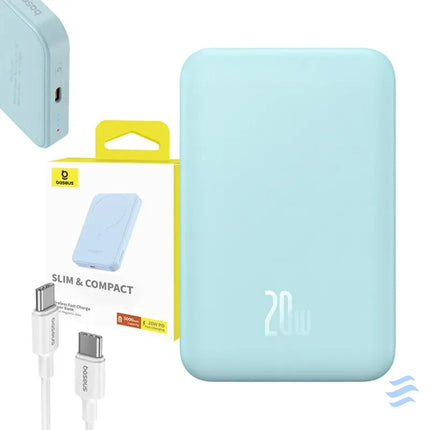 Magnetic Mini Powerbank Baseus 5000mAh USB C 20W (blue) Powerbanks