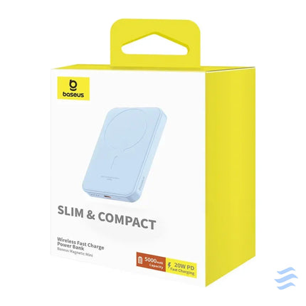 Magnetic Mini Powerbank Baseus 5000mAh USB C 20W (blue) Powerbanks