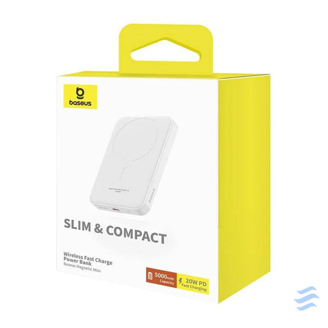 Magnetic Mini Powerbank Baseus 5000mAh USB C 20W (white) Powerbanks