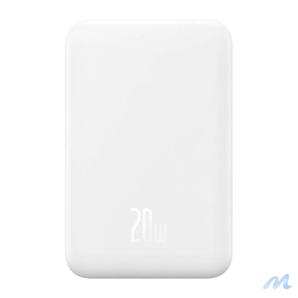Magnetic Mini Powerbank Baseus 5000mAh, USB-C 20W (white)