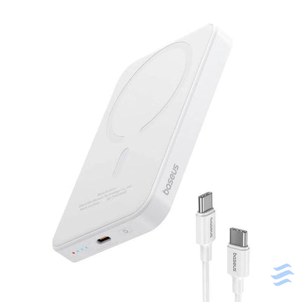 Magnetic Mini Powerbank Baseus 5000mAh USB C 20W (white) Powerbanks