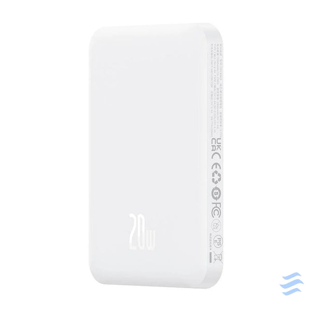 Magnetic Mini Powerbank Baseus 5000mAh USB C 20W (white) Powerbanks