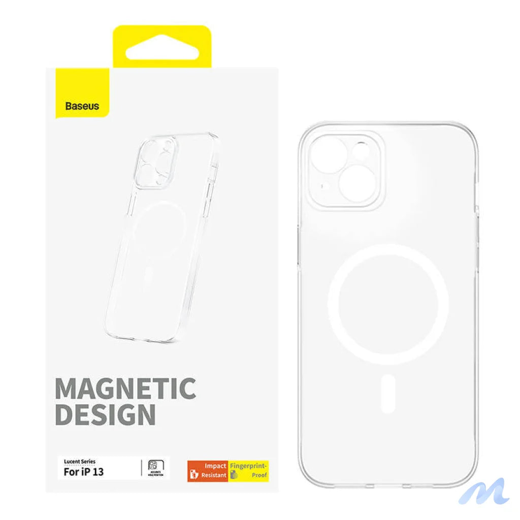 Magnetic Phone Case for iP 13 Baseus OS-Lucent Series (Clear)