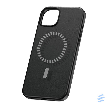 Magnetic Phone Case for iPhone 15 Plus Baseus Fauxther Series (Black) Protective cases for smartphones