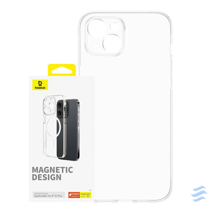 Magnetic Phone Case for iPhone 15 Plus Baseus OS Lucent Series (Clear) Protective cases for smartphones