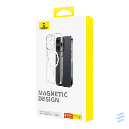 Magnetic Phone Case for iPhone 15 Plus Baseus OS Lucent Series (Clear) Protective cases for smartphones