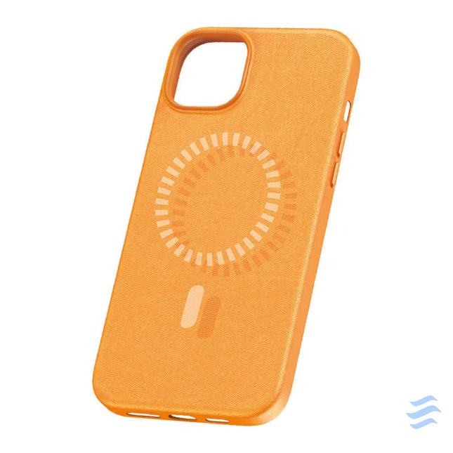 Magnetic Phone Case for iPhone 15 Pro Baseus Fauxther Series (Orange) Protective cases for smartphones