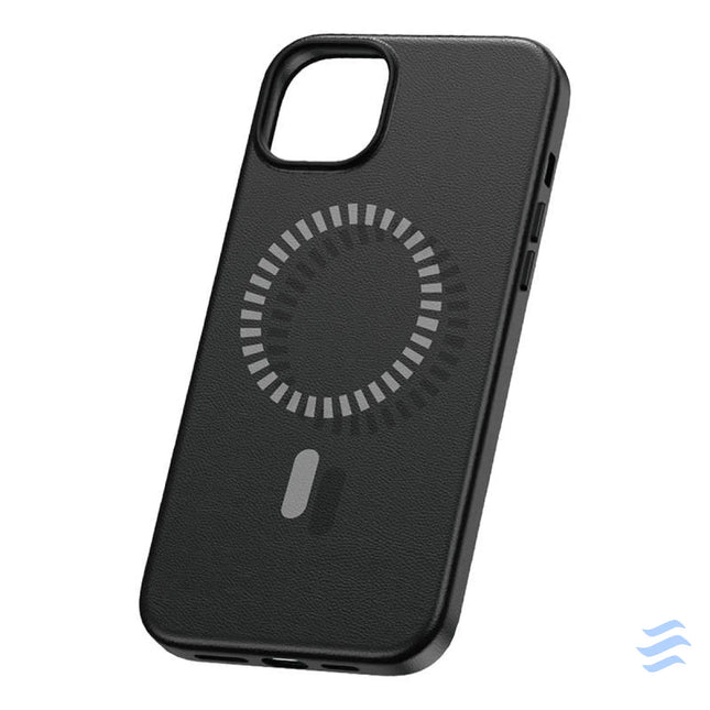 Magnetic Phone Case for iPhone 15 ProMax Baseus Fauxther Series (Black) Protective cases for smartphones