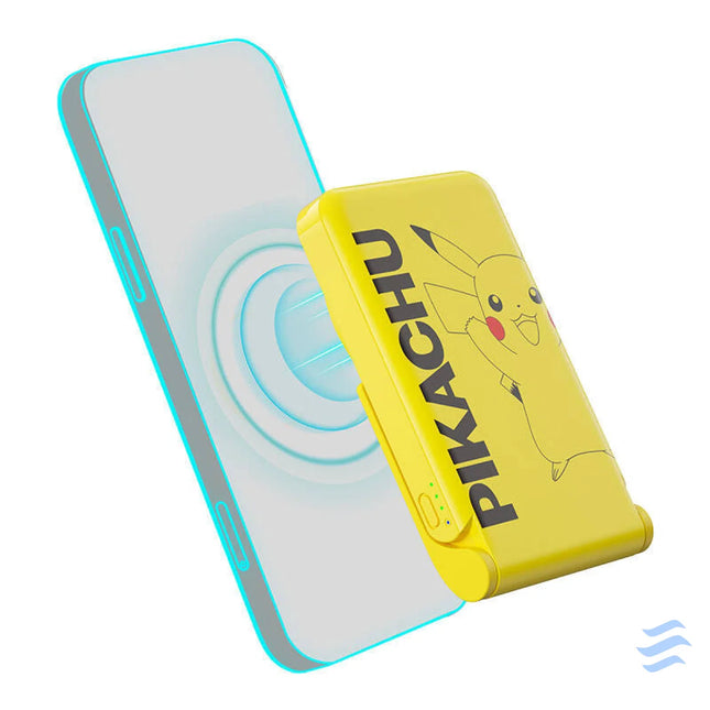 Magnetic powerbank OTL 5000 mAh USB C 15W Pokemon Pikatchu with stand (yellow) Powerbanks