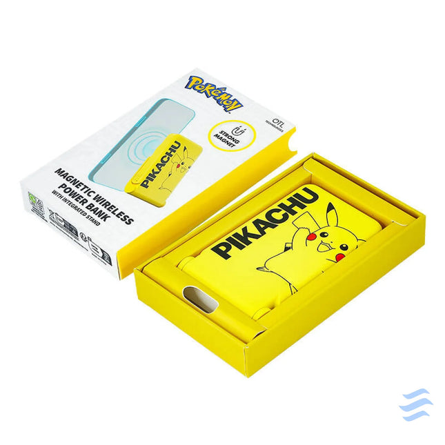 Magnetic powerbank OTL 5000 mAh USB C 15W Pokemon Pikatchu with stand (yellow) Powerbanks