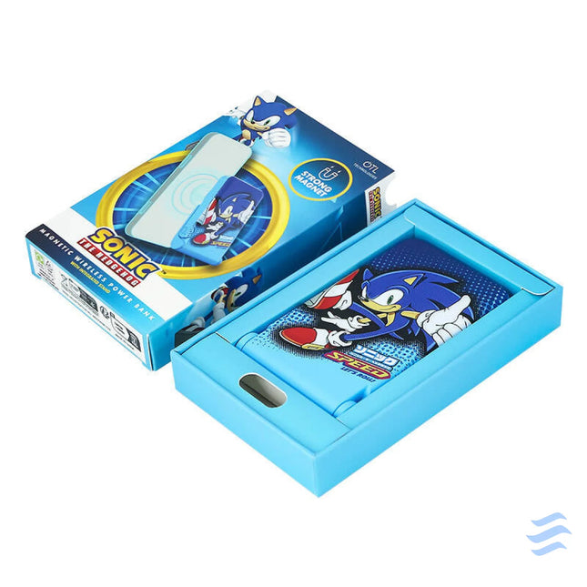 Magnetic powerbank OTL 5000 mAh USB C 15W Sonic The Hedgehoh with stand (blue) Powerbanks