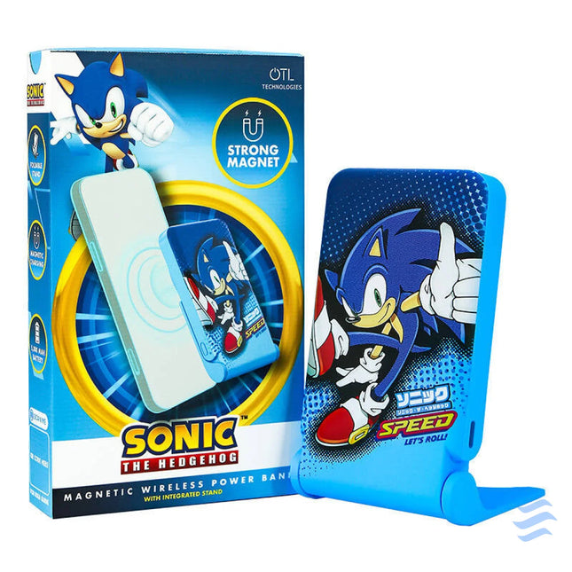 Magnetic powerbank OTL 5000 mAh USB C 15W Sonic The Hedgehoh with stand (blue) Powerbanks