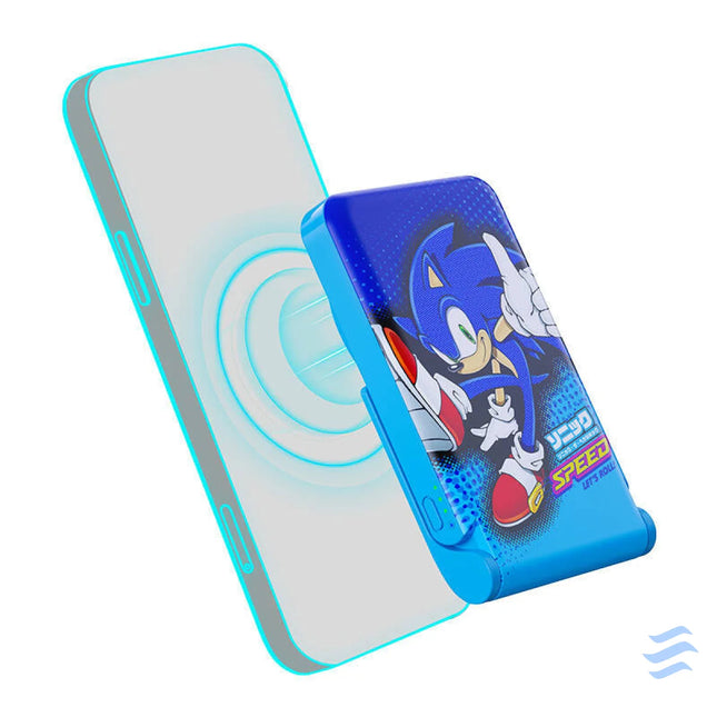 Magnetic powerbank OTL 5000 mAh USB C 15W Sonic The Hedgehoh with stand (blue) Powerbanks