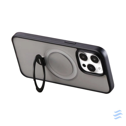 Magnetic protective phone case with holder Joyroom JR BP004 for iPhone 15 Pro (black) Protective cases for smartphones