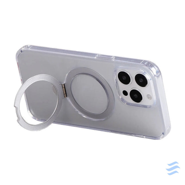 Magnetic protective phone case with holder Joyroom JR BP004 for iPhone 15 Pro (transparent) Protective cases for