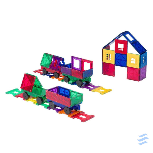 Magnetic tiles 3D Train Playmags 153 50 pcs set Blocks and construction sets