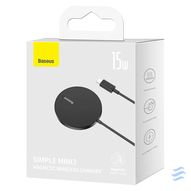 Magnetic Wireless Charger Baseus Simple Mini3 15W (Black) Wireless chargers