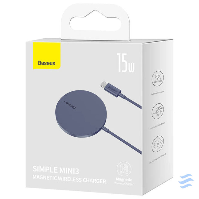 Magnetic Wireless Charger Baseus Simple Mini3 15W (Dusty purple) Wireless chargers