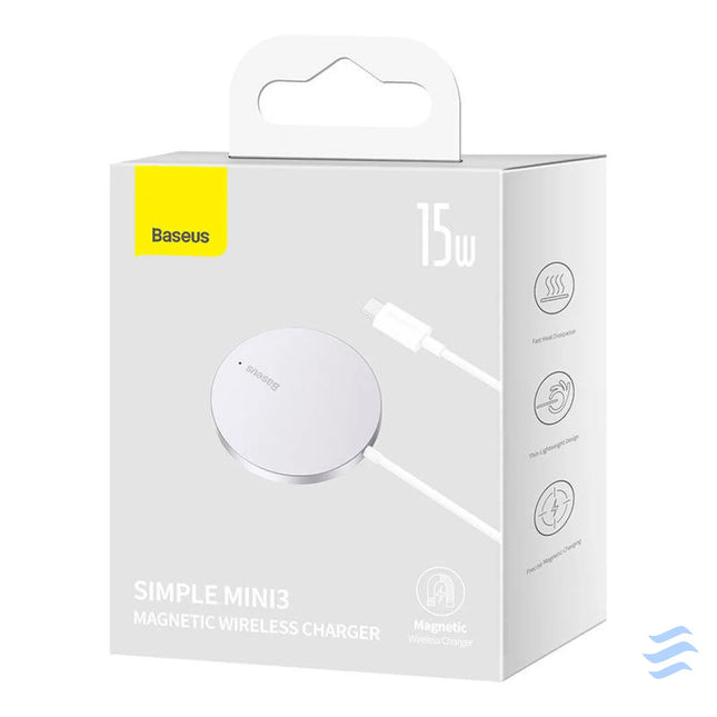 Magnetic Wireless Charger Baseus Simple Mini3 15W (Silver) Wireless chargers