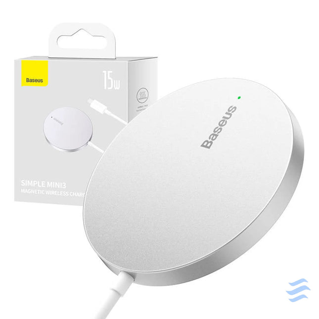 Magnetic Wireless Charger Baseus Simple Mini3 15W (Silver) Wireless chargers