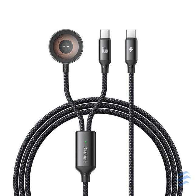 Mcdodo CA 2200 2 in 1 USB C cable + Apple Watch charger 60W 1.2m Combo Cables