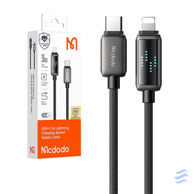 Mcdodo CA 2630 USB C to Lightning cable 36W LED display 1.2m USB C to Lightning