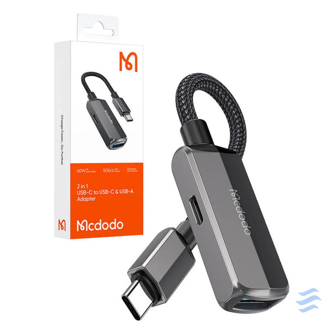 Mcdodo CA 2830 OTG 2in1 Convertor USB C do USB C + USB A Audio adapters