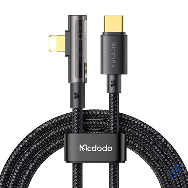 McDodo CA 3390 36W 1.2m USB C to Lightning angle cable (black) USB C to Lightning