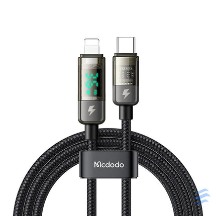 Mcdodo CA 3600 USB C to Lightning cable auto power off 36W 1.2m (black) USB C to Lightning