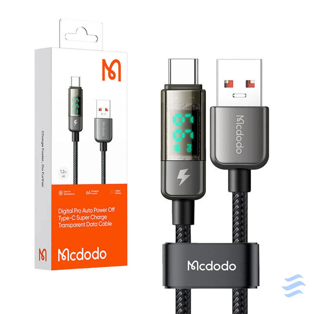 Mcdodo CA 3630 USB A to USB C cable auto power off PD 100W 1.2m (black) USB to USB C