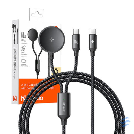 Mcdodo CA 4210 2 in 1 USB C cable + Samsung Watch charger 60W 1.2m Combo Cables