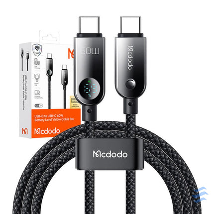 Mcdodo CA 4780 USB C to USB C 60W data cable 1.2m (black) USB C to USB C
