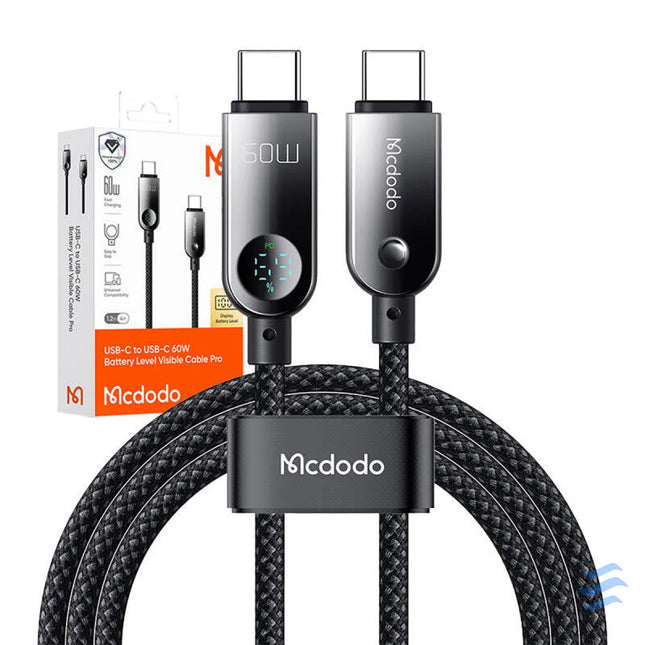Mcdodo CA 4780 USB C to USB C 60W data cable 1.2m (black) USB C to USB C