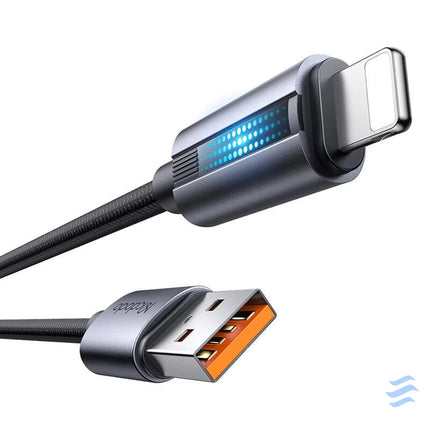Mcdodo CA 5660 USB A to Lightning cable with flashing light 1.2m (black) USB to Lightning