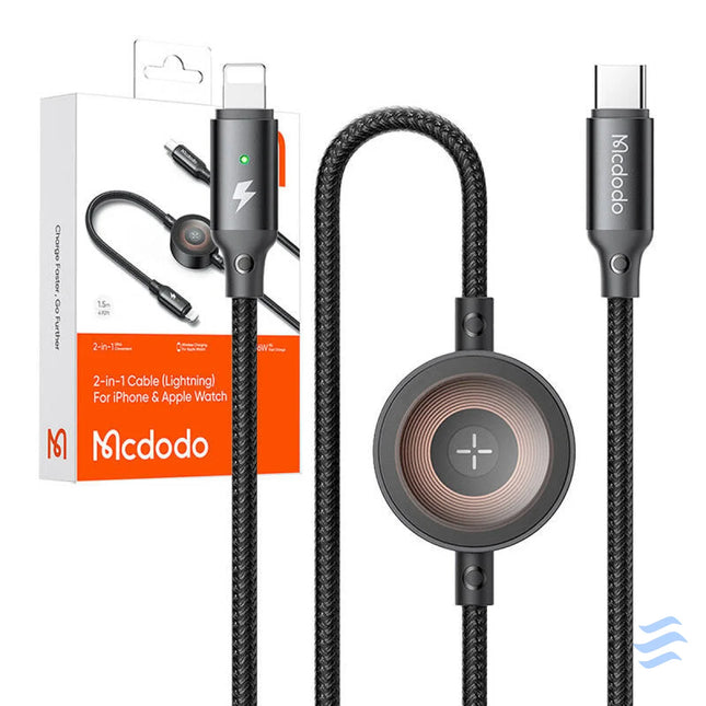 Mcdodo CA 5680 2 in 1 USB C to Lightning cable + Apple Watch charger 36W 1.5m Combo Cables