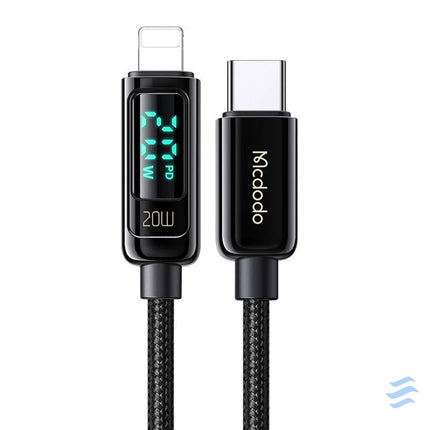 Mcdodo CA 8810 USB C to Lightning cable 36W 1.2m (black) USB to Lightning