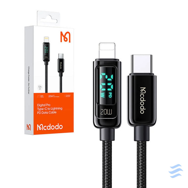 Mcdodo CA 8810 USB C to Lightning cable 36W 1.2m (black) USB to Lightning