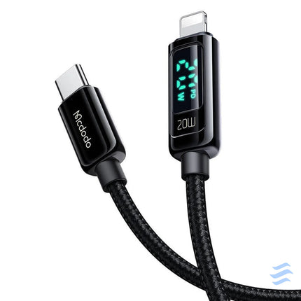 Mcdodo CA 8810 USB C to Lightning cable 36W 1.2m (black) USB to Lightning