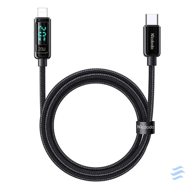 Mcdodo CA 8810 USB C to Lightning cable 36W 1.2m (black) USB to Lightning
