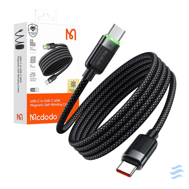 Mcdodo CCA 2000 USB C to USB C cable 60W self winding 1.2m USB C to USB C
