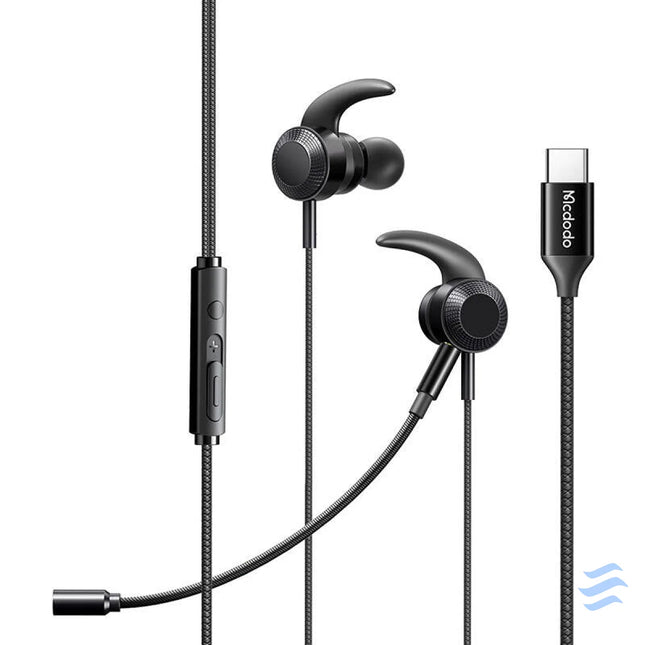 Mcdodo HP 1340 gaming headphones with microphone USB C (black) Wired