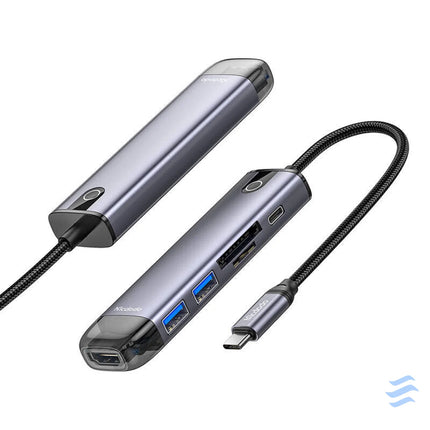 Mcdodo HU 7420 6 in 1 USB C Hub (USB C USB3.0*2 SD TF HDMI) Hubs