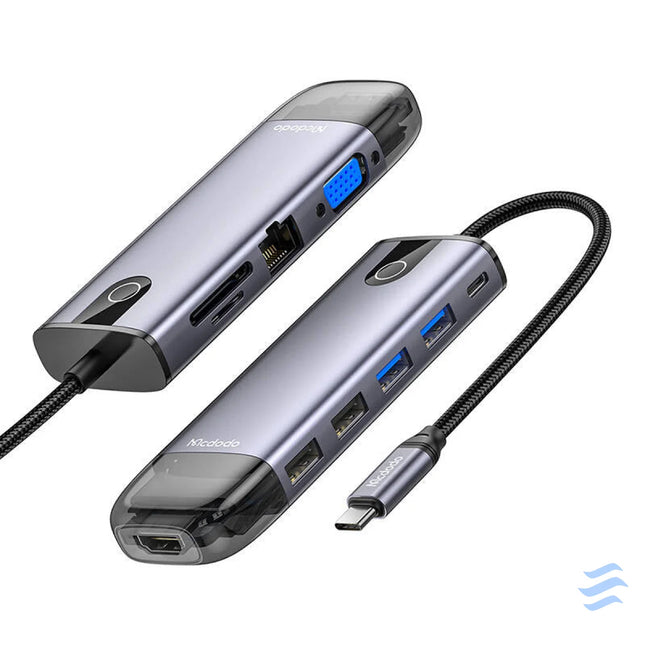 Mcdodo HU 7740 6w1 USB C Hub (USB C HDMI USB3.0*2 SD TF) Hubs