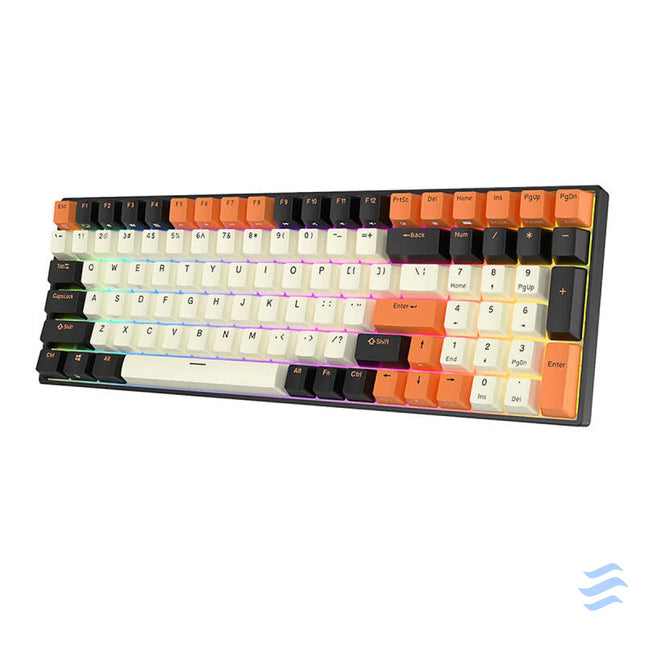 Mechanical keyboard Royal Kludge RK100 RGB brown switch (black orange) Wired